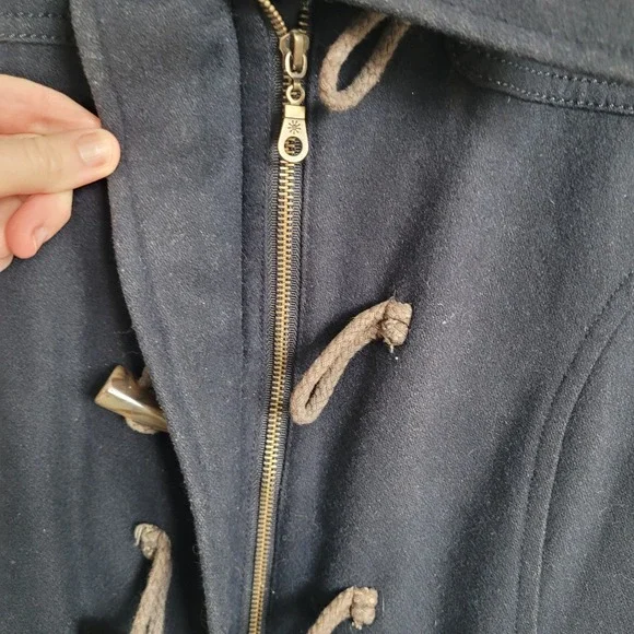 Vintage dELiA*s Women's Navy Blue Toggle Pea Coat M Wool Blend Jacket Y2K Preppy - Picture 5 of 13